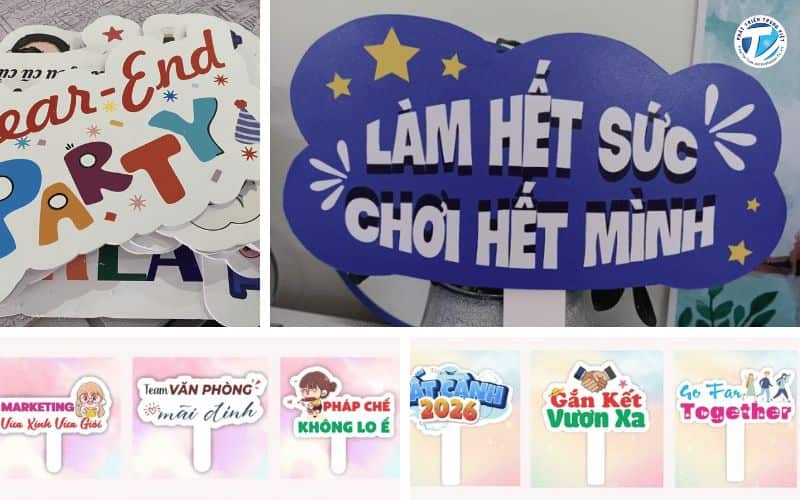Hình ảnh mẫu thiết kế biển cổ vũ có màu sắc tương phản và chữ Typography nổi bật