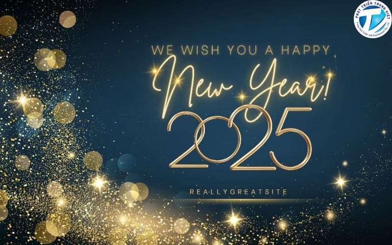 Mẫu băng rôn Happy new year  